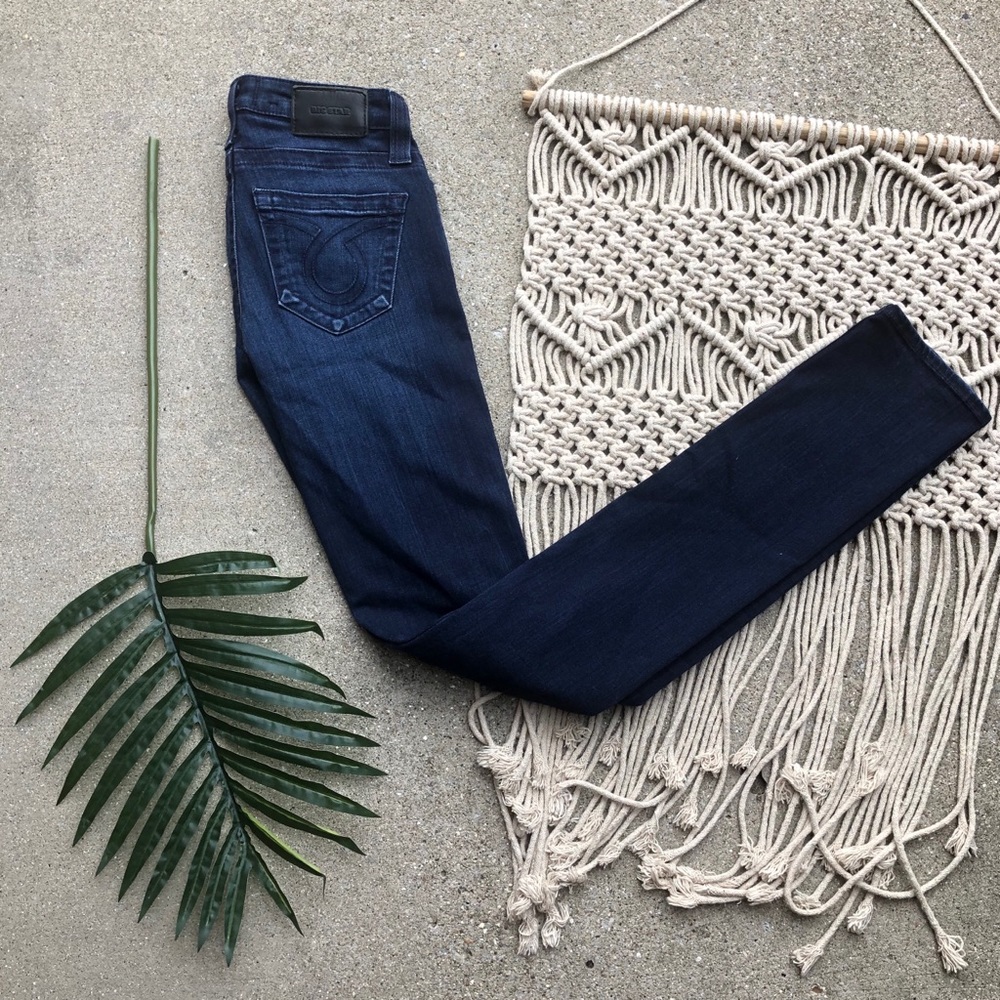 Big Star Liv Distressed Skinny Jeans Size 24 Long